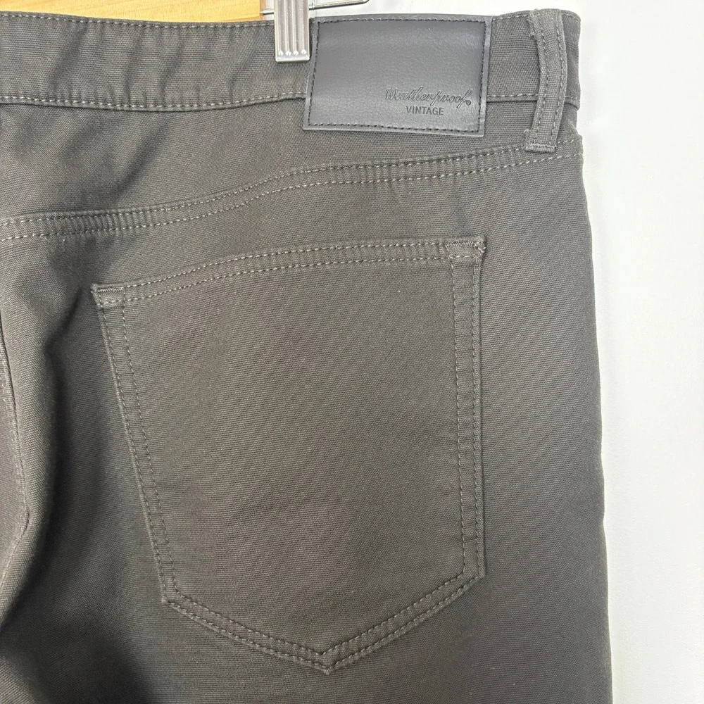 Weatherproof Mens Canvas Fleece Lined Pant 40x32 Black Regular Fit Workwear Soft